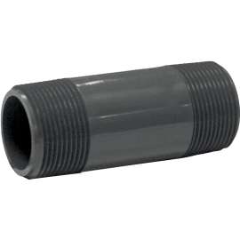 GENOVA 386030D Pipe Nipple, 1-1/4 in MIP x MIP, 3 in L, Gray