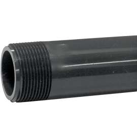 GENOVA 386060D Pipe Nipple, 1-1/4 in MIP x MIP, 6 in L, Gray