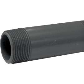 GENOVA 386040D Pipe Nipple, 1-1/4 in MIP x MIP, 4 in L, Gray