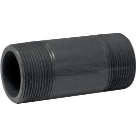 GENOVA 387040D Pipe Nipple, 1-1/2 in MIP x MIP, 4 in L, Gray