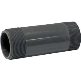 GENOVA 387050D Pipe Nipple, 1-1/2 in MIP x MIP, 5 in L, Gray