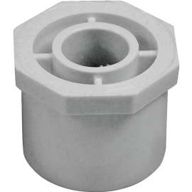 GENOVA 300 Series 30255 Pipe Reducing Bushing, 1-1/2 in Spigot x 1/2 in Slip, White