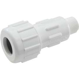 NDS CPA-2000 Pipe Adapter, 2 in Compression, 2 in MPT, White