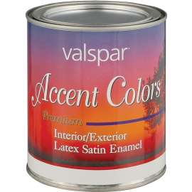 Valspar 044.0003052.005 Interior/Exterior House Paint, Satin, Yellow, 1 qt