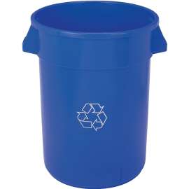 CONTINENTAL COMMERCIAL Huskee 3200-1 Recycling Receptacle, 32 gal Capacity, Plastic, Blue