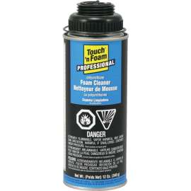 Touch 'n Foam Professional 4004528700 Polyurethane Foam Cleaner, Clear, 60 to 100 deg F, 12 oz Aerosol Can