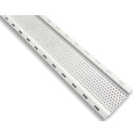 Duraflo 648FTWH Soffit Strip Vent, 8 ft L, 2 in W, 69 sq-in Net Free Ventilating Area, Plastic, White