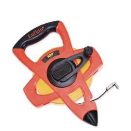 Crescent Lufkin FM030CME Tape Measure, 100 ft L Blade, 1/2 in W Blade, Fiberglass Blade, ABS Case, Orange Case