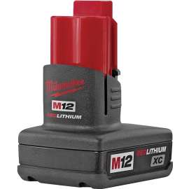 Milwaukee 48-11-2402 Rechargeable Battery Pack, 12 V Battery, 3 Ah, Includes: Sturdy Base