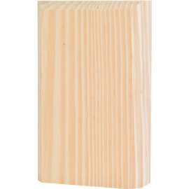 Waddell BTB25 Trim Block Moulding, 4-1/2 in L, 2-3/4 in W, 1 in Thick, Pine Wood