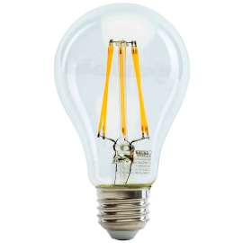 Feit Electric BPA19100/CL/FILED LED Bulb, Decorative, A19 Lamp, 100 W Equivalent, E26 Lamp Base, Dimmable, Clear