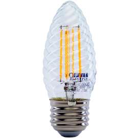 Feit Electric BPF1560/827/FILED LED Bulb, Decorative, F15 Lamp, 60 W Equivalent, E26 Lamp Base, Dimmable, Clear