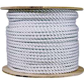 Wellington 10999 Rope, 3/8 in Dia, 600 ft L, 292 lb Working Load, Nylon, White