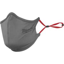 Milwaukee 48-73-4230 2-Layer Face Mask, One-Size Mask, Nylon/Polyester/Spandex Facepiece, Gray