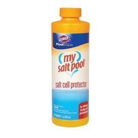 Clorox POOL & Spa My Salt Pool 80032CLX Salt Cell Protector, 32 oz Bottle, Liquid, Light Yellow