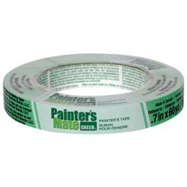 Painter's Mate 671394 Painter's Tape, 60 yd L, 0.7 in W, Rubber Adhesive, Green