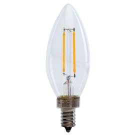 Feit Electric BPCTC25/827/LED/2 LED Lamp, Specialty, Torpedo Tip Lamp, 25 W Equivalent, E12 Lamp Base, Dimmable, Clear