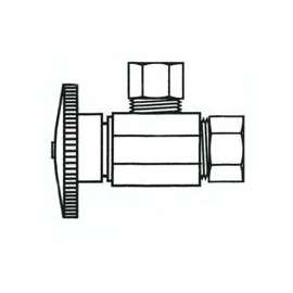Plumb Pak PPC62-1PCLF Angle Stop Valve, 5/8 x 1/2 in Compression x OD