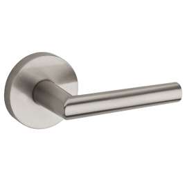 Milan 154MIL 15 RDT Round Straight Passage/Hall/Closet Lever, 2-9/16 in Projection, Metal, Satin Nickel