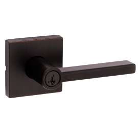 Halifax 156HFL 11P SQT Square Keyed Entry Lever, 2-19/32 in Projection, Metal, Venetian Bronze