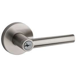 Kwikset Signature Series 156MIL RDT 15 Entry Lever, 4-5/32 in L Lever, Satin Nickel
