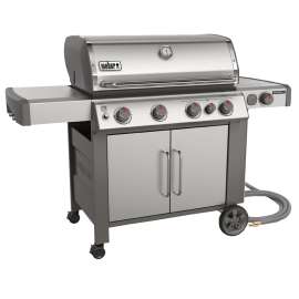 Weber Genesis II E-435 Series 67006001 Gas Grill, 48,000 Btu/hr BTU, Natural, 4 -Burner, Side Shelf Included: Yes
