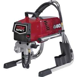 Titan 440 Series 805-000 Paint Sprayer, 0.875 hp, 50 ft L Hose, 1/4 in Dia Hose, 0.54 gpm, 3300 psi, Piston Pump