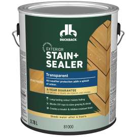 Duckback BCWB81000-16 Exterior Stain and Sealer, Honeywood, Liquid, 1 gal