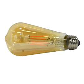 Sylvania 75353 Ultra LED Bulb, Decorative, ST19 Lamp, 60 W Equivalent, E26 Lamp Base, Dimmable, Clear, 2200 K Color Temp