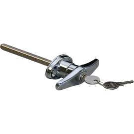 Ideal Security SKT9303 Garage Door Lock, 4 in L Shaft, Alike Key, Chrome