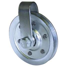 Ideal Security SK7113 Garage Door Pulley, 3 in Dia, 0.399 in Dia Bore, Steel, Galvanized
