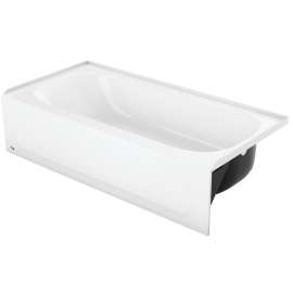 BOOTZ Aloha 011-3364-00/4364 Bathtub, 39 gal Capacity, 60 in L, 30 in W, 14-1/4 in H, Steel, White, Porcelain-Coated