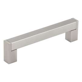 Richelieu BP520128195 Cabinet Pull, 5-23/32 in L Handle, 21/32 in H Handle, 1-1/2 in Projection, Metal/Stainless Steel