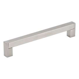 Richelieu BP520192195 Cabinet Pull, 8-7/32 in L Handle, 21/32 in H Handle, 1-1/2 in Projection, Metal/Stainless Steel