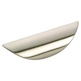 Richelieu BP426195 Cabinet Pull, 3-7/16 in L Handle, 15/16 in H Handle, 23/32 in Projection, Metal, Brushed Nickel