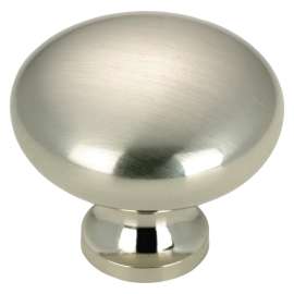 Richelieu BP770175 Cabinet Knob, 1-1/16 in Projection, Metal, Brushed Nickel