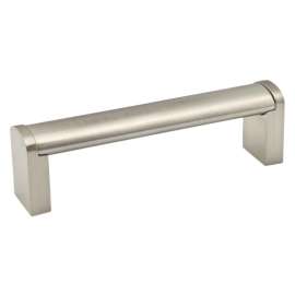 Richelieu BP52596195 Cabinet Pull, 4-3/32 in L Handle, 25/32 in H Handle, 1-7/32 in Projection, Metal/Stainless Steel