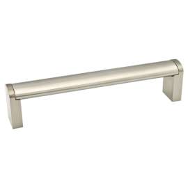 Richelieu BP525128195 Cabinet Pull, 5-11/32 in L Handle, 25/32 in H Handle, 1-7/32 in Projection, Metal/Stainless Steel