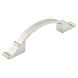 Richelieu DP260676195 Cabinet Pull, 4-15/16 in L Handle, 17/32 in H Handle, 1-3/32 in Projection, Metal, Brushed Nickel