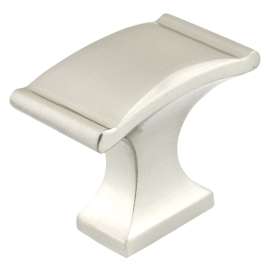 Richelieu BP260637195 Cabinet Knob, 1-3/16 in Projection, Metal, Brushed Nickel