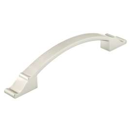Richelieu BP2606128195 Cabinet Pull, 6-3/16 in L Handle, 9/16 in H Handle, 1-3/32 in Projection, Metal, Brushed Nickel