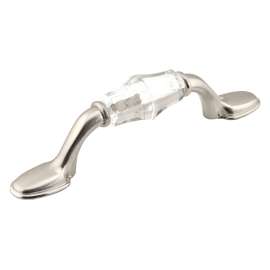 Richelieu BP11067619511 Cabinet Pull, 4-29/32 in L Handle, 3/4 in H Handle, 1-1/4 in Projection, Metal, Brushed Nickel