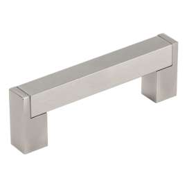 Richelieu BP52096195 Cabinet Pull, 4-7/16 in L Handle, 21/32 in H Handle, 1-1/2 in Projection, Metal/Stainless Steel