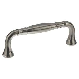 Richelieu BP79096195 Cabinet Pull, 4-13/32 in L Handle, 1-9/15 in Projection, Metal, Brushed Nickel
