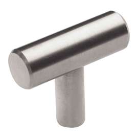 Richelieu BP348740170 Cabinet Knob, 1-3/8 in Projection, Stainless Steel, Stainless Steel