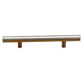 Richelieu BP348796170 Cabinet Bar Pull, 6-15/16 in L Handle, 1-11/32 in Projection, Stainless Steel, Brushed