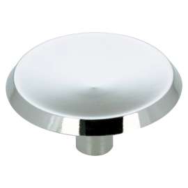 Richelieu BP37753140 Cabinet Knob, 23/32 in Projection, Metal, Chrome-Plated