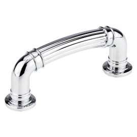 Richelieu Casoria Series BP88183140 Cabinet Pull, 3-25/32 in L Handle, 1-15/32 in Projection, Metal, Chrome
