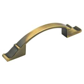 Richelieu BP260676CBRZ Cabinet Pull, 4-15/16 in L Handle, 1-3/32 in Projection, Metal, Chocolate Bronze