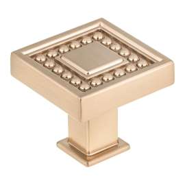 Richelieu BP87953333CHBRZ Knob, 1-3/16 in Projection, Metal, Champagne Bronze